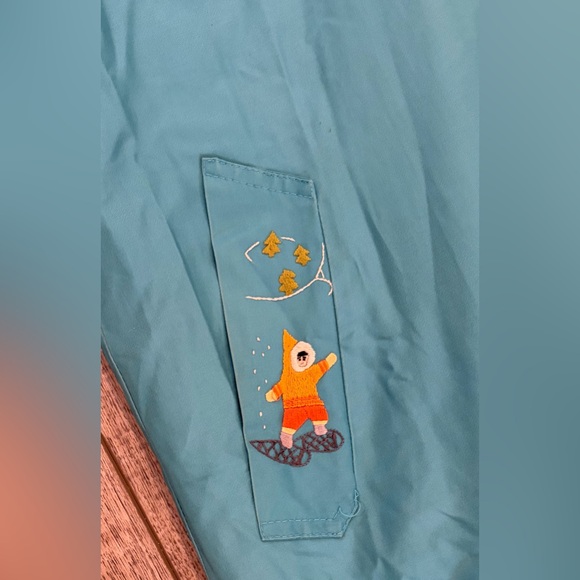 Vintage 1970s Bayview Crafts Wool Parka Coat Fur Hood Made in Canada Inuit - Picture 4 of 16